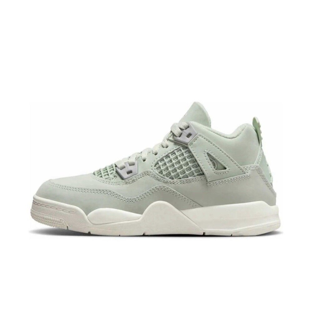 Preschool Size 1Y Air Jordan 4 Retro Seafoam Sail Shoes B Grade